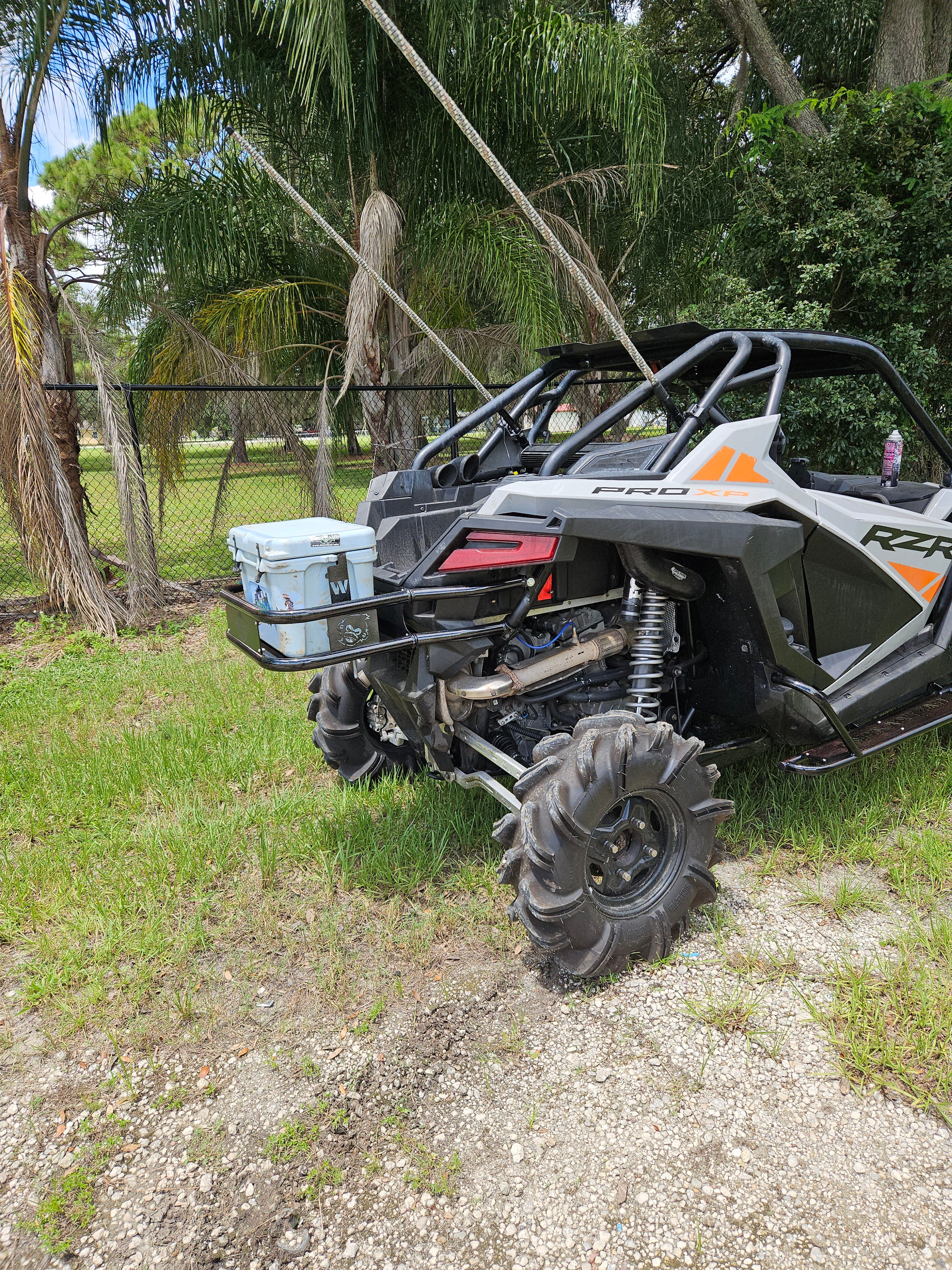 Polaris RZR Pro back Cooler Rack with tie downs