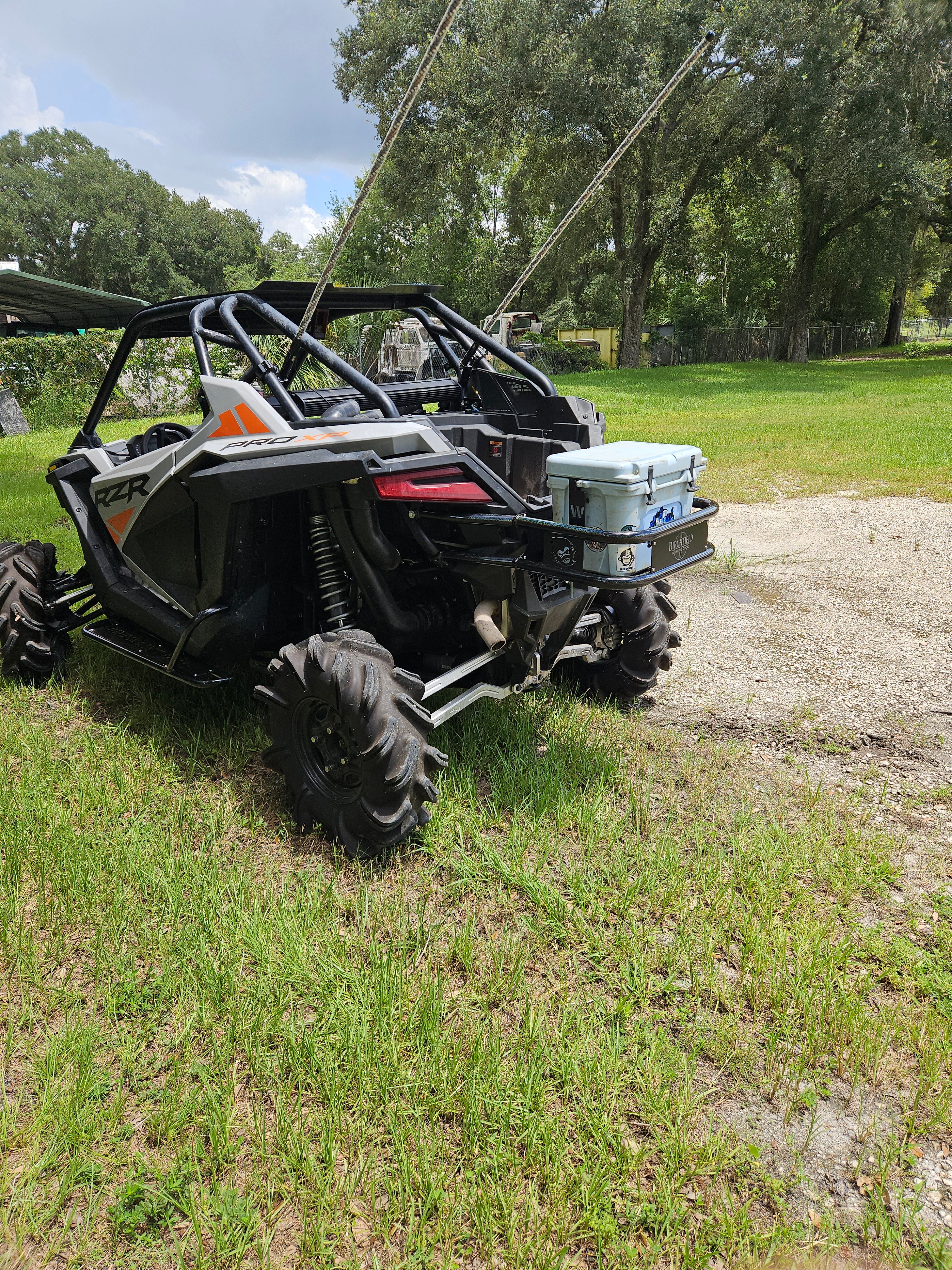 Polaris RZR Pro back Cooler Rack with tie downs