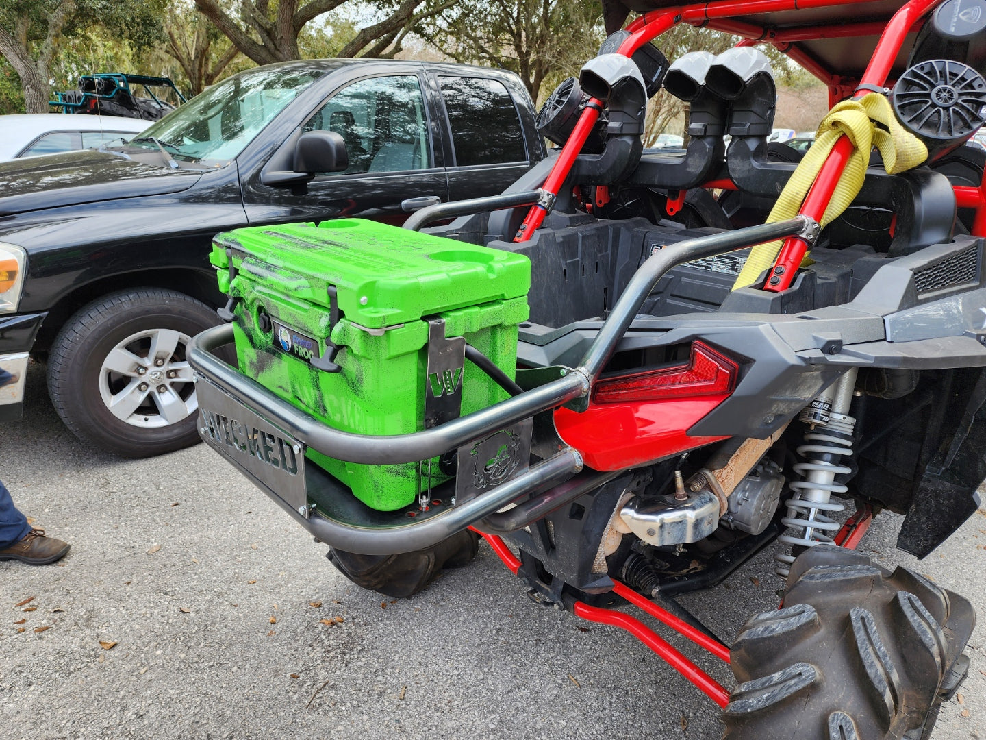 Polaris RZR back Cooler Rack with tie downs